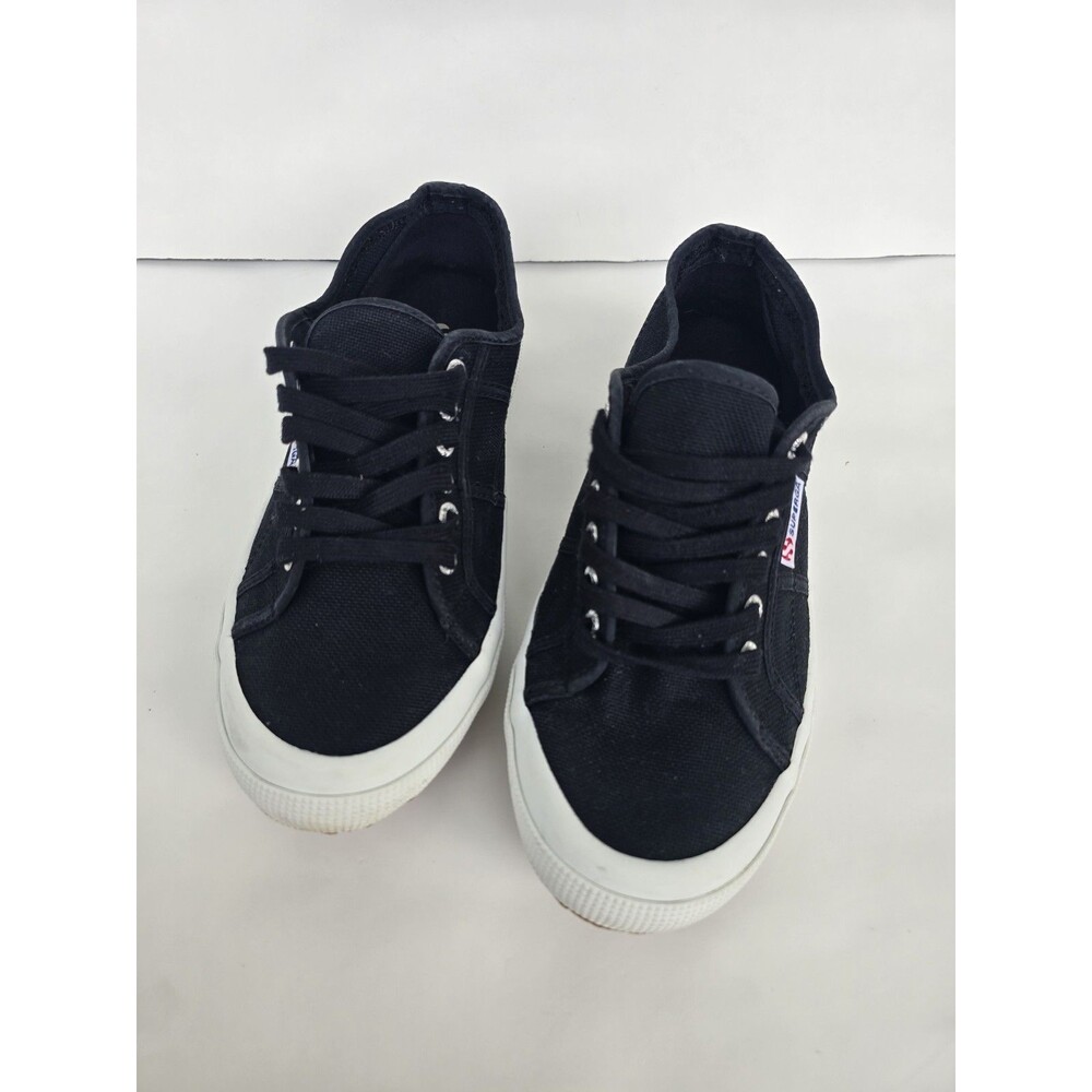Superga 2750 Black Canvas Sneakers Women's US 9.5 EU 41 Lace Up Casual Shoes